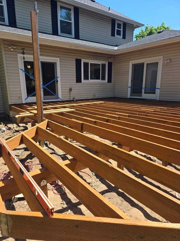 New Deck Framing built by our crew in North Portland
